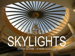 Glazetech skylight system without silicone adhesive 10 years guarantee